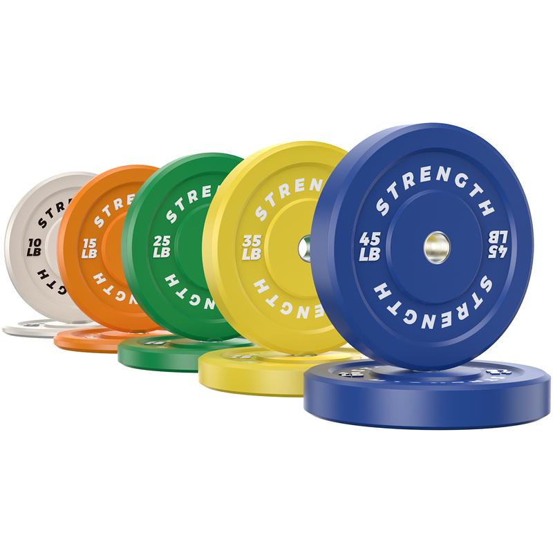 Bearbro Colored Bumper Plates set, Color Olympic Bumper Plates, High Bounce Bumper Weight Plate with Steel Insert, 2-Inch Universal Fit, Strength Training Weight Lifting Plate for Fitness Workouts