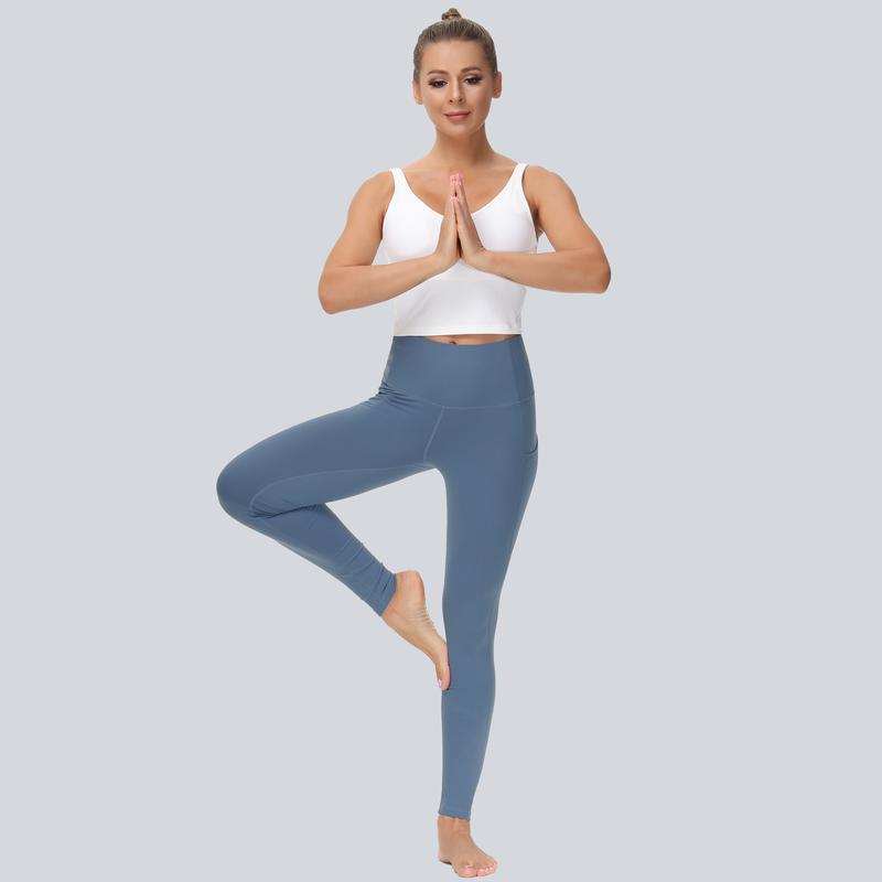 THE GYM PEOPLE High Waist Yoga Pants with Pockets Tummy Control Yoga Leggings for Women