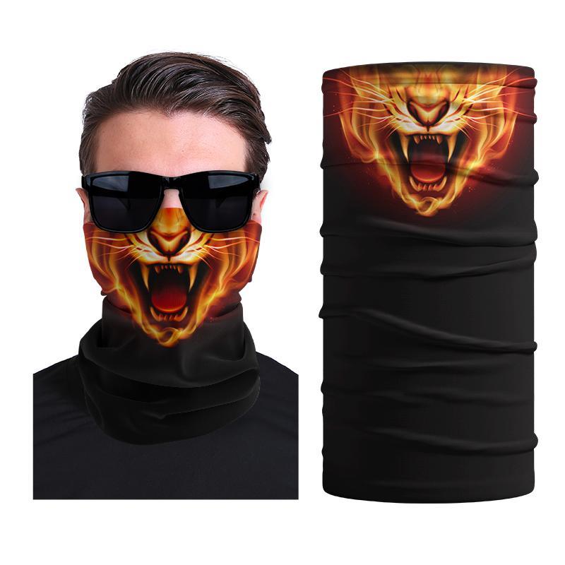 Skull Pattern Bandana Mask, Sports Seamless Tube Face Mask for Men Women, Warm Breathable Neck Gaiter, Windproof Tube Scarf for Outdoor Cycling