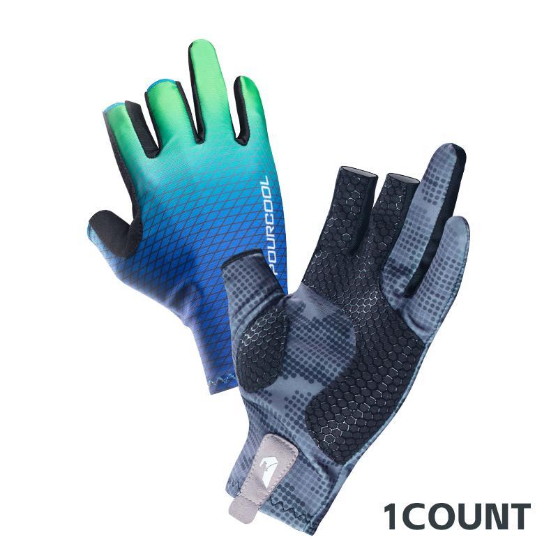 Professional Fishing Gloves, 1 Pair Anti-slip Silicone Fishing Gloves, Comfortable & Breathable Gloves for Outdoor Sports, Fishing Accessories