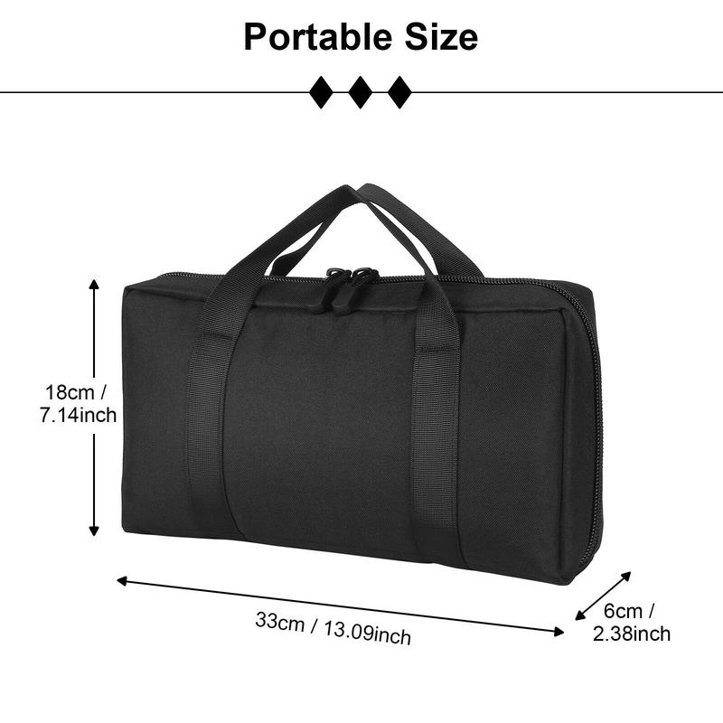 Tactical Gun Range Bag Nylon Padded Handgun Pistol Case with Magazine Storage