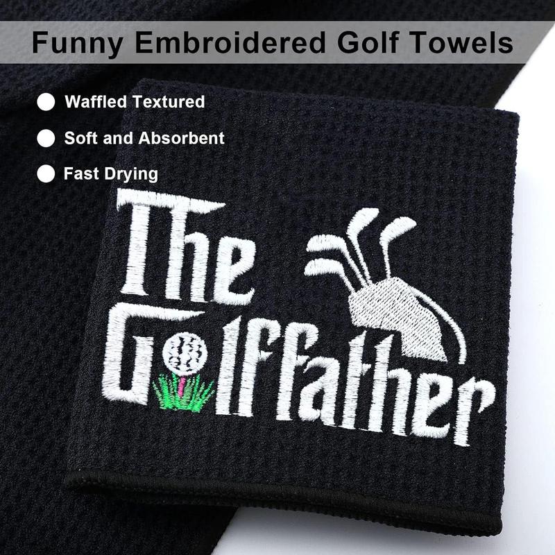 The Golf Father Golf Towel, 1 Count Embroidered Golf Towels for Golf Bags for Men & Women, Golf Accessories for Birthday Gift