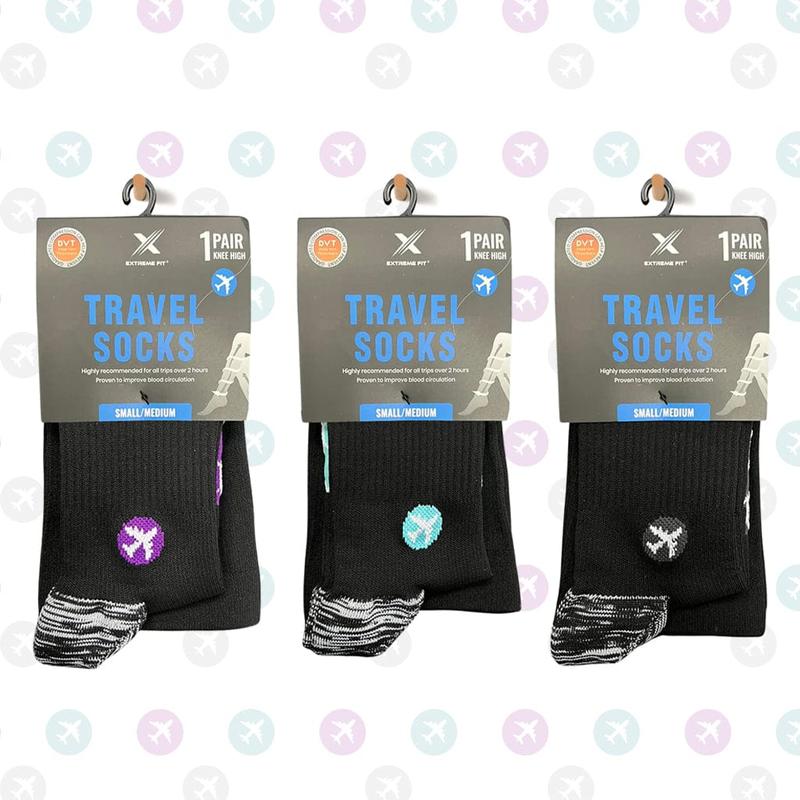 Extreme Fit Travel Socks (3-Pairs) - 15-20mmHg for Pain Relief & All-Day Comfort