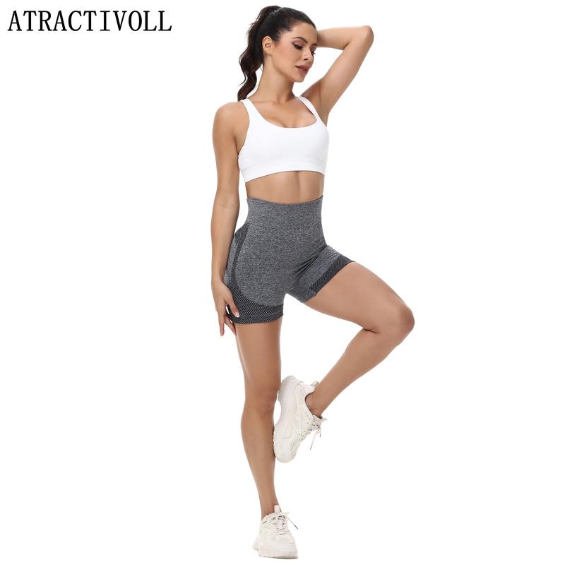 ATRACTIVOLL 1 2PCS  Breathable Leggings for Outdoor , Plus Size Yoga Pants, Women's Summer Stretch Yoga Shorts womens  shorts high waist skinny short