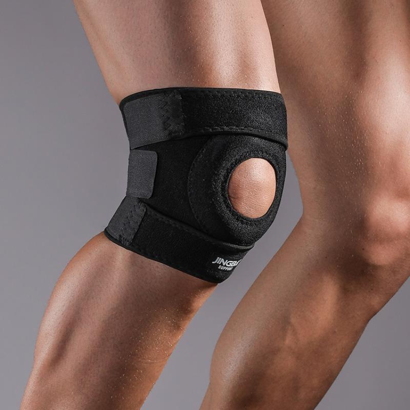 Knee Support Wrap, 1 Count Adjustable Unisex Sporty Knee Support, Arthritis Support for Knee, Protective Gear, Gym Accessories, Gym Gear, Christmas Gift