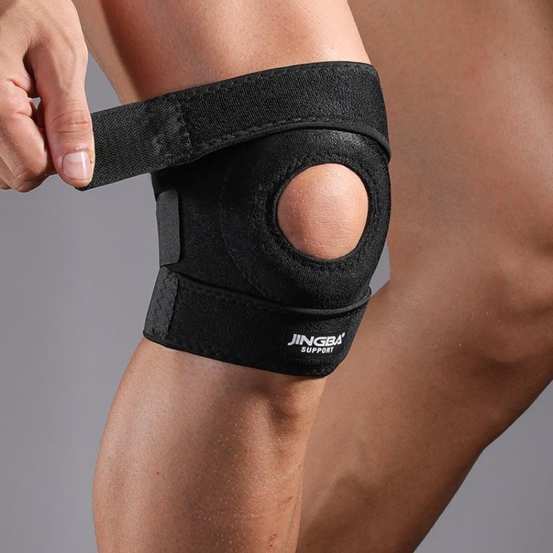 Knee Support Wrap, 1 Count Adjustable Unisex Sporty Knee Support, Arthritis Support for Knee, Protective Gear, Gym Accessories, Gym Gear, Christmas Gift