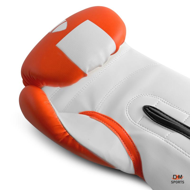 DXM Premium Boxing Gloves for Men & Women - Orange & White