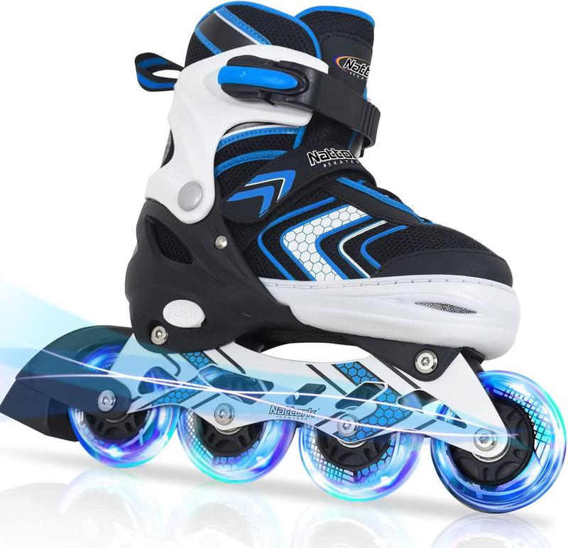 Nattork Adjustable Inline Skates for Kids - Blue - Model 901