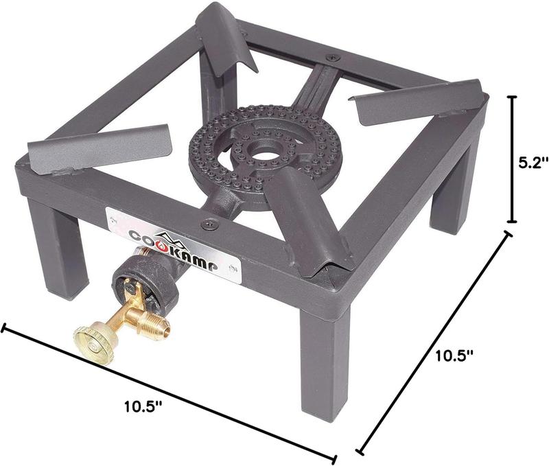 SA1200 Propane Single Burner Camp Stove with CSA Listed Regulator and 4ft Hose