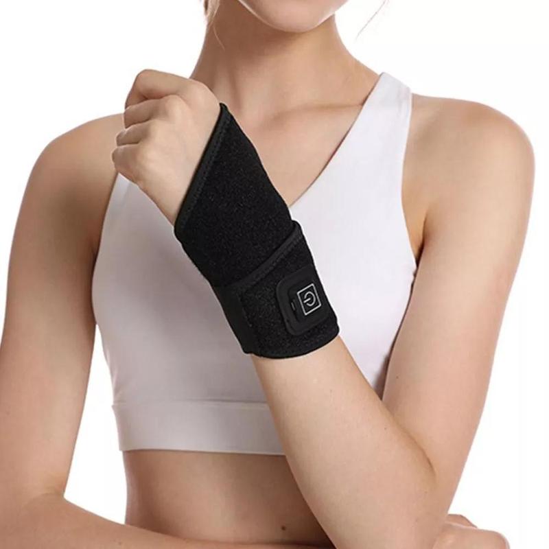 USB Rechargeable Heated Wrist Wrap, 3-level Temperature Adjustment Wrist Support, Sports Wristband for Women & Men, Sports & Outdoor Accessories