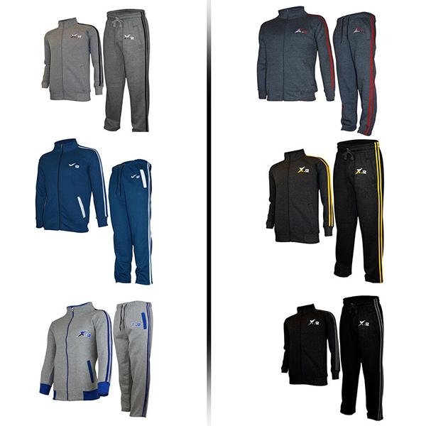 SKYLINEWEARS Mens Full Zip Athletic Fleece Tracksuit Gym Sweatsuit Activewear