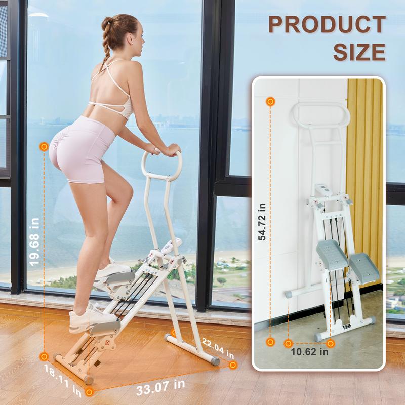 HXD-ERGo Stalr Stepper Machine TorFUll-Body Workout with LcD Display, 300LBS Capacity，Adjustable Handlebars and Pedals,Perfect for Home and OfnceWorkouts,Home Fitness Equlpmentfor Women&Men ciimber stepper