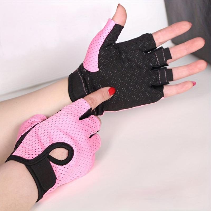 1 Pair Half Finger Sports Gloves, Breathable Comfortable Gloves, Outdoor Sports Gloves for Cycling Running, Gym Accessories