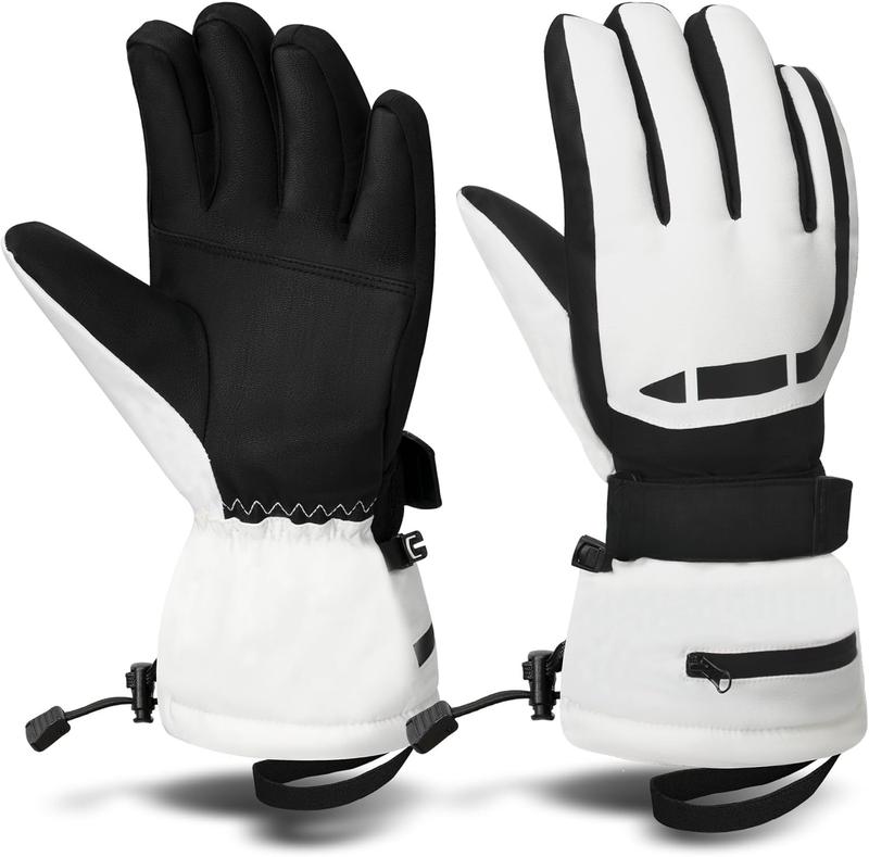 Ski Gloves Snow Gloves for Men Women, Waterproof Winter Gloves, 3M Thinsulate Warm Gloves, Unisex Touchscreen Snowboarding Gloves, Men Women Gloves with Pocket for Cold Weather