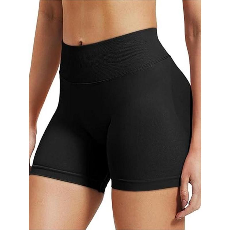 Women's Solid High Waist Sports Shorts, Breathable Comfortable High Stretch Skinny Shorts,Â Gym Shorts, Ladies Sportswear for Indoor Outdoor Wear 01