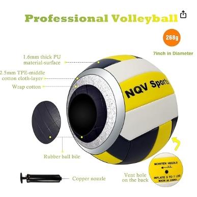 Professional Heavy Duty Outdoor Yellow Volleyball Net Set with Adjustable 3 Levels Height Aluminum Poles, Anti-sag System,Volleyball,Pump,Boundary Line and Carrying Bag for Backyard tournament play pickleball racket pickle  ball