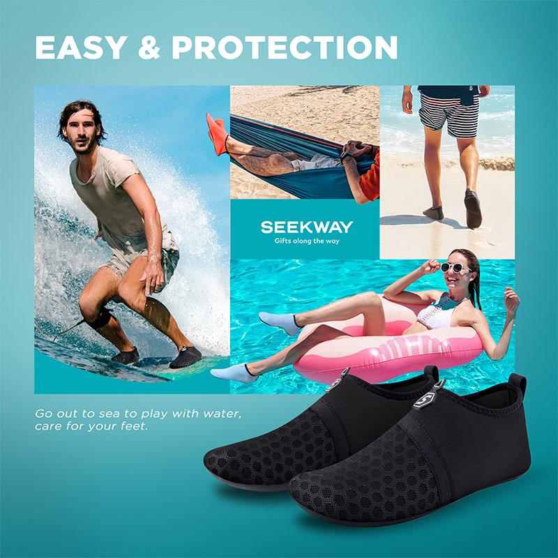 SEEKWAY Water Shoes Barefoot Aqua Socks Non Slip Quick-Dry for Beach Pool Swimming River Lake Women Men SK001 quick dry