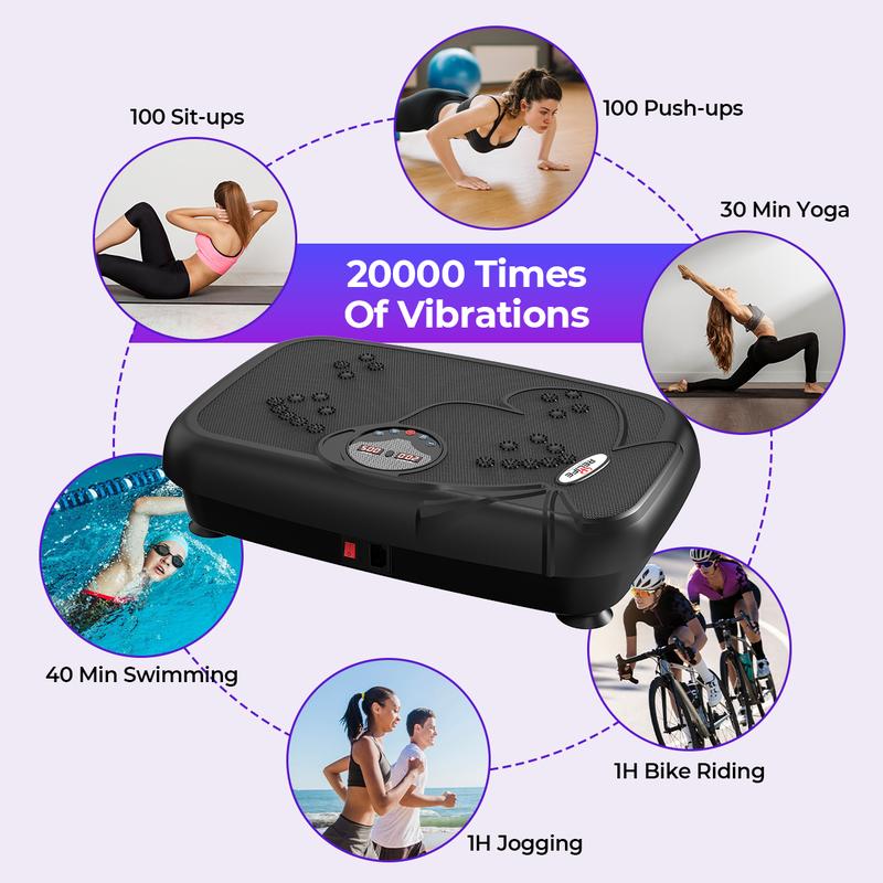 RELIFE REBUILD YOUR LIFE 2024 Vibration Plate Exercise Machine Whole Body Workout Vibration Fitness Plate for Home Fitness Lymphatic Drainage Machine