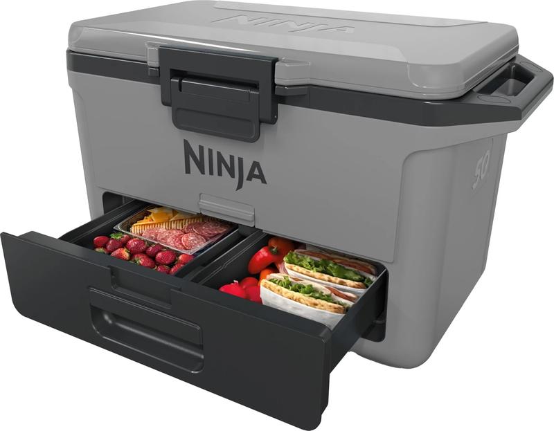 50 Qt. Ninja FrostVault Cooler with Dry & Cold Storage Zone - Perfect for Longday Camping and Outdoor Adventures