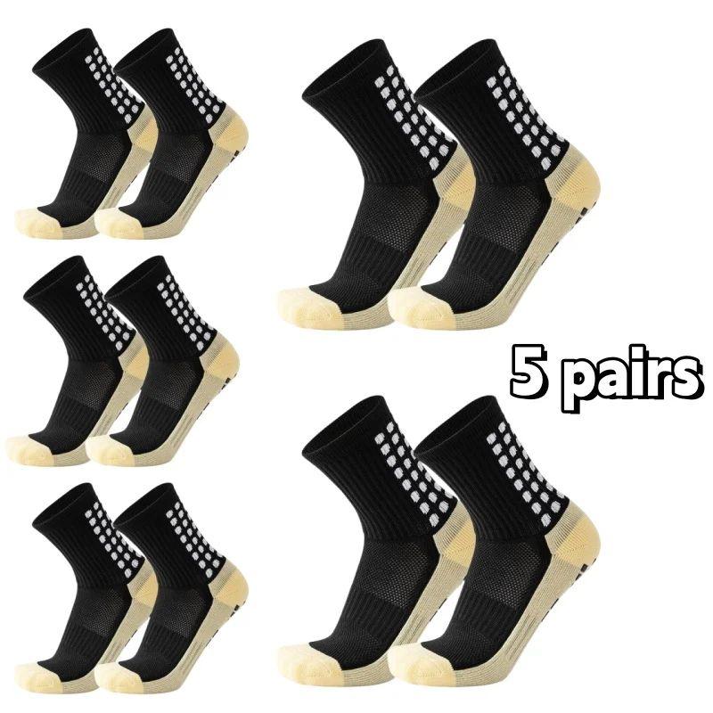 Non-Slip Soccer Socks with Grip Pads, Anti-Slip Athletic Sports Socks for Football, Baseball, Women and Men