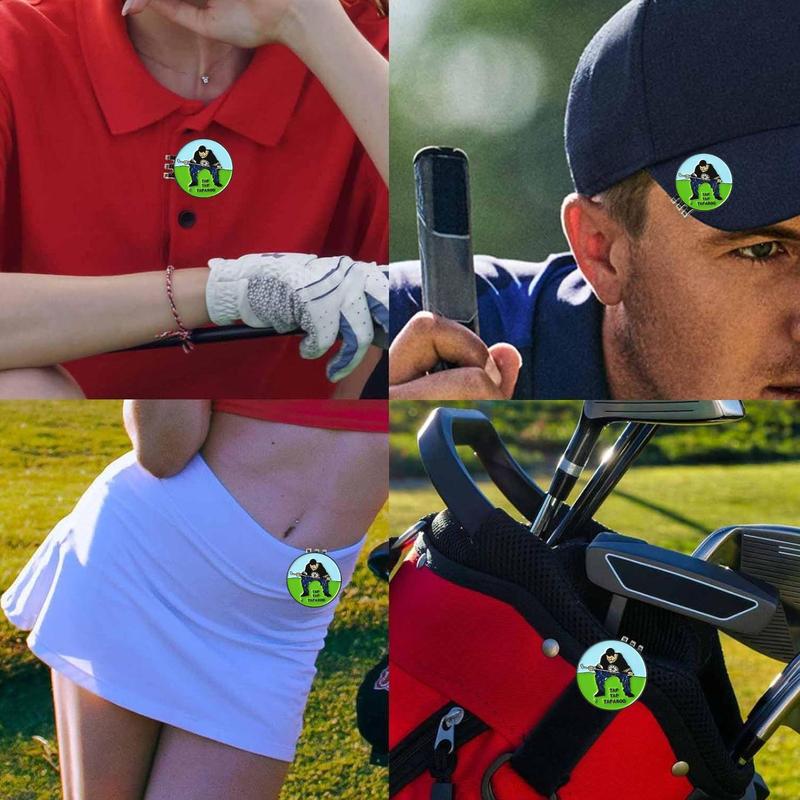 Funny Golf Ball Marker with Magnetic Hat Clip, Summer Funny Golf Gifts for Men Women, Golf Ball Marker Cap Clip for Men and Women, Golf Accessories for Golf Lovers, Gym Accessories