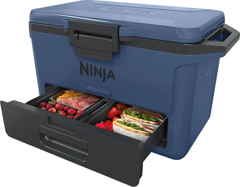 50 Qt. Ninja FrostVault Cooler with Dry & Cold Storage Zone - Perfect for Longday Camping and Outdoor Adventures