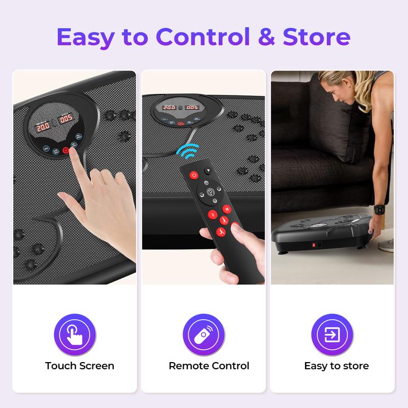 RELIFE REBUILD YOUR LIFE 2024 Vibration Plate Exercise Machine Whole Body Workout Vibration Fitness Plate for Home Fitness Lymphatic Drainage Machine