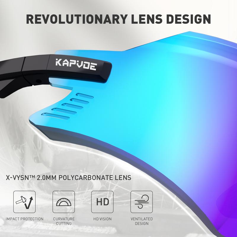 KAPVOE Cycling Glasses Mountain Bike Sunglasses MTB Windproof Motorcycle Riding Goggles Triathlon Men Women