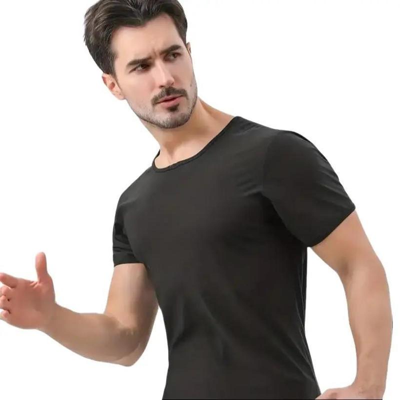 Men's Short Sleeve Sauna T-shirts Sweat Enhancing Compression Tee Back To School Workout Slimming Top Tummy Flattering Outfits Compression Shirts,Fall