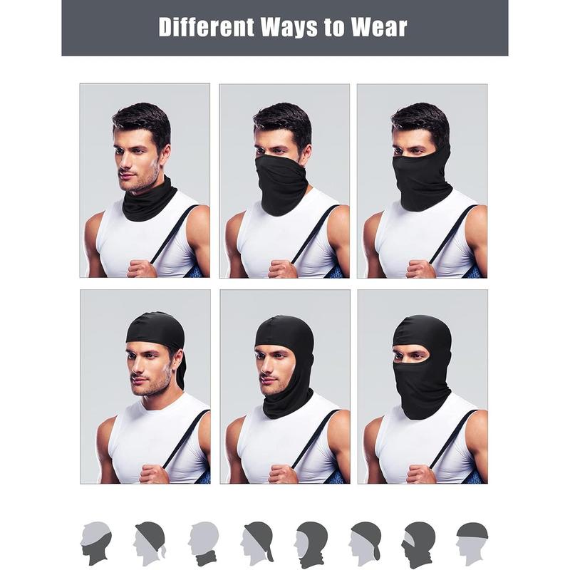 9 Count Ski Mask for Men Balaclava Face Mask Summer Face Mask Balaclava Full Face Mask Breathable Hood for Outdoor Use