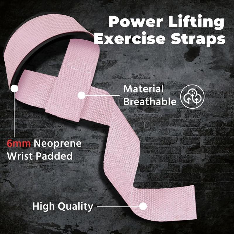 Lifting Straps, Weightlifting Straps, Deadlift Straps with Padded Neoprene for Power Lifting, Bodybuilding, Gym Workout, Strength Training & Fitness Workout