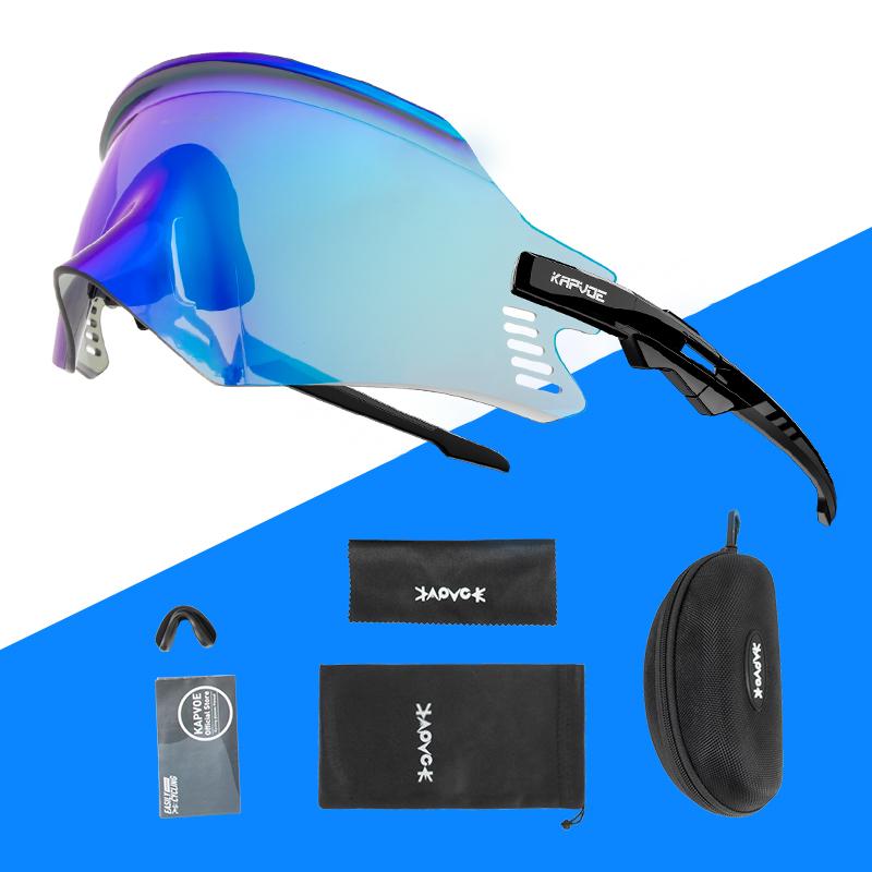 KAPVOE Cycling Glasses Mountain Bike Sunglasses MTB Windproof Motorcycle Riding Goggles Triathlon Men Women