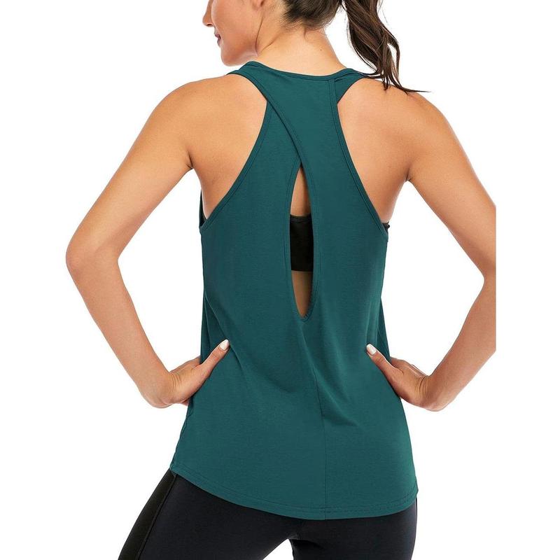 Womens Cross Backless Workout Tops for Women Racerback Tank Tops Open Back Running Tank Tops Muscle Tank Yoga Shirts