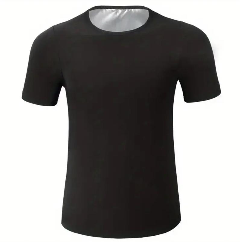 Men's Short Sleeve Sauna T-shirts Sweat Enhancing Compression Tee Back To School Workout Slimming Top Tummy Flattering Outfits Compression Shirts,Fall