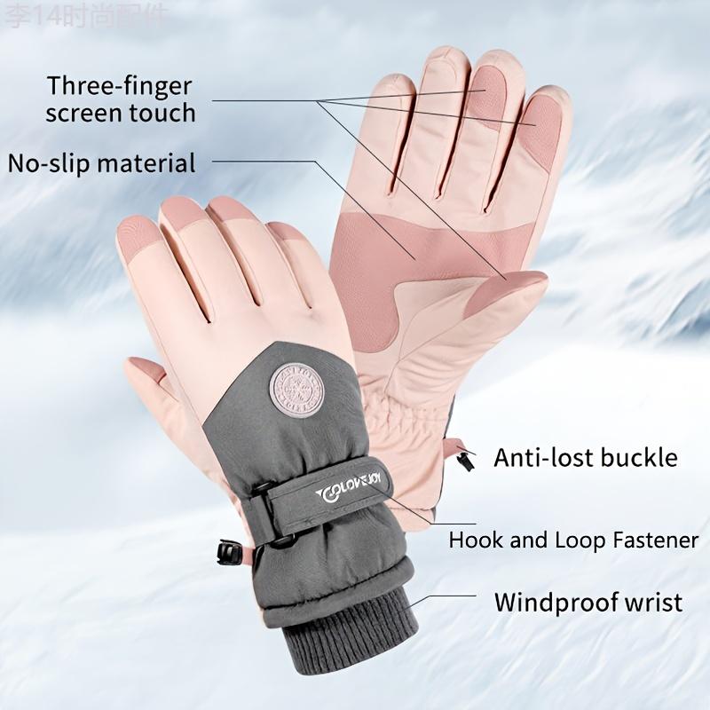 Thermal Winter Ski Gloves - Ultra-Thick Insulation, Adjustable Closure, Non-Slip, Touch Screen, Waterproof, Cold Proof - Perfect for Outdoor Winter Activities, Designed for Cold Winter Days