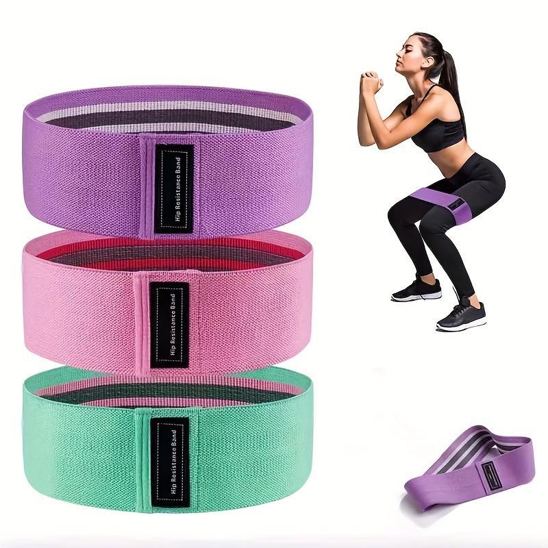 Exercise Resistance Loop Bands Set, 3 Counts Elastic Non-slip Resistance Bands for Squats, Fitness Stretch Bands, Home Gym Fitness Stretch Ropes, Christmas Gift