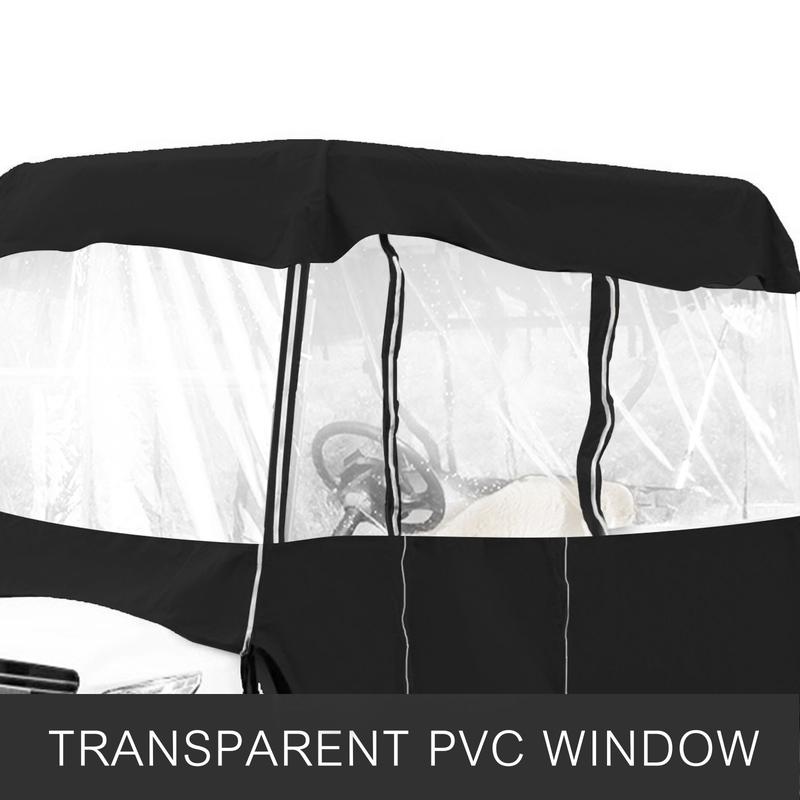 4 Passenger Golf Cart Cover Driving Enclosure Waterproof Person Roll-up Door