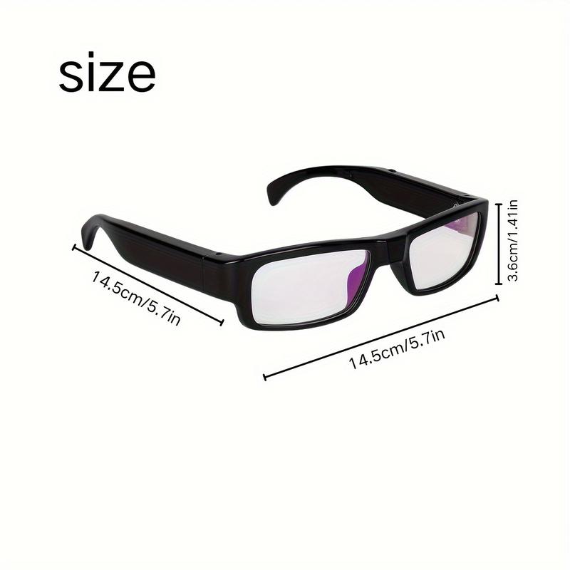 1pc Video Glasses, HD 1080P Sport DV Camera, Portable Camera Glasses, Wide Angle 65°, Wearable Mini Camera Glasses, 64GB Memory Card, Sports Recording Glasses, Riding, Running, Outdoor Sports HD Glasses