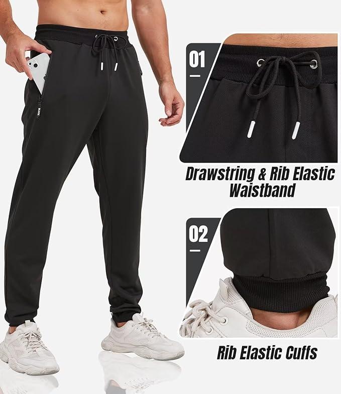 Womens 3 Pack Fleece Sports Workout Jogging Pants Zipper Pockets and Drawstring Sweatpants