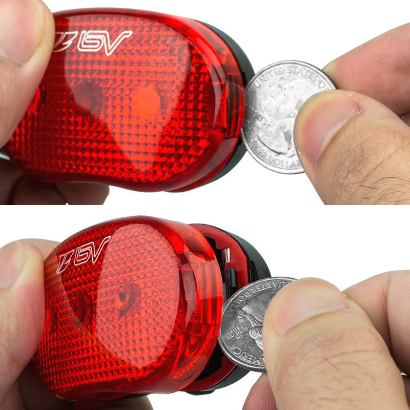 BV Bicycle 5 LED Head Light & 3 LED Tail light, Quick Release Mount | BV-L801