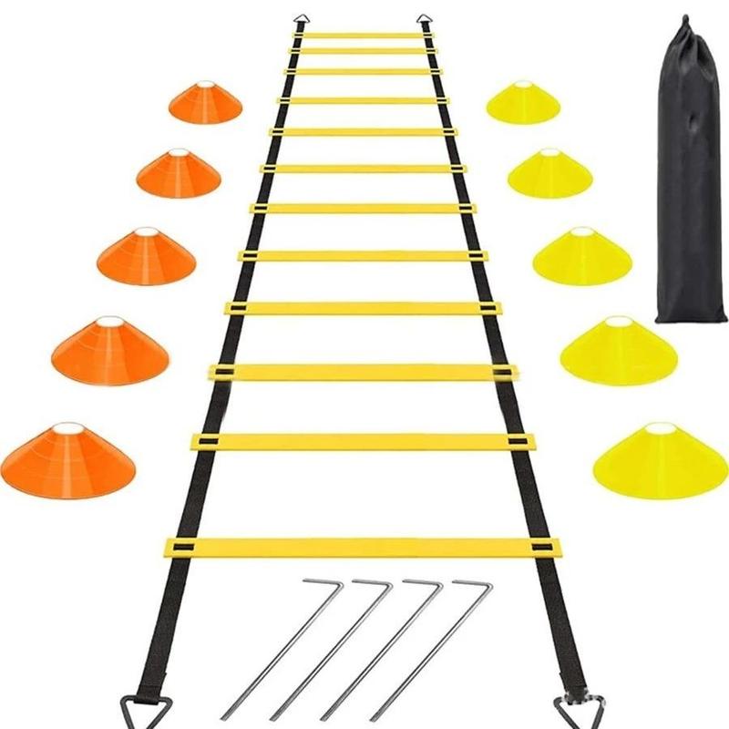 Portable Football Training Agility Ladder, 1 Set Football Jumping Trainer, Outdoor Football Training Equipment, Fitness Accessories