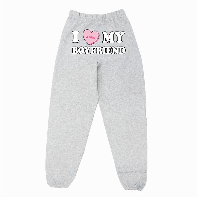 I Love My Boyfriend Valentines Day XOXO Sweatpants