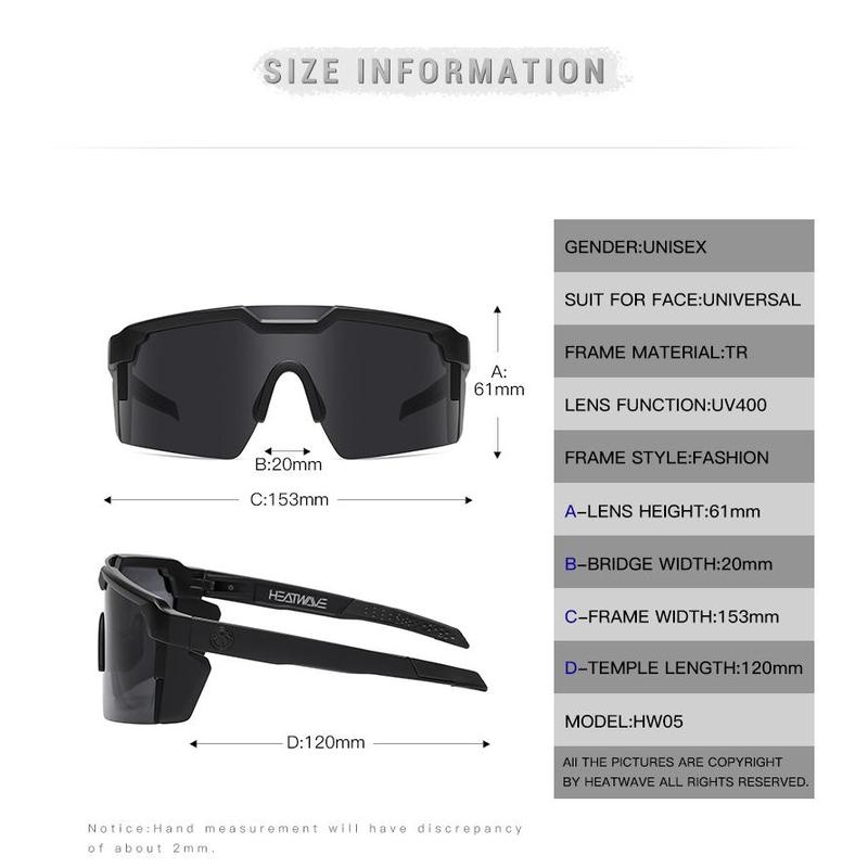 Heat waveCross-border hot cycling pilot goggles High quality true film outdoor sports sunglasses Polarized Photochromic