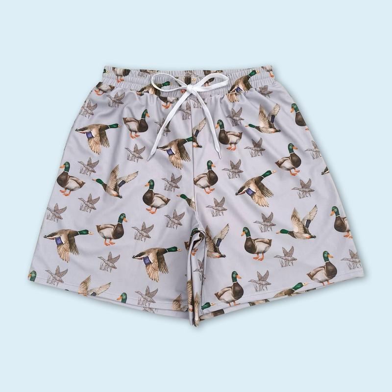 Adult Men's Mallard Duck Summer Beach Wear Swim Trunks Shorts