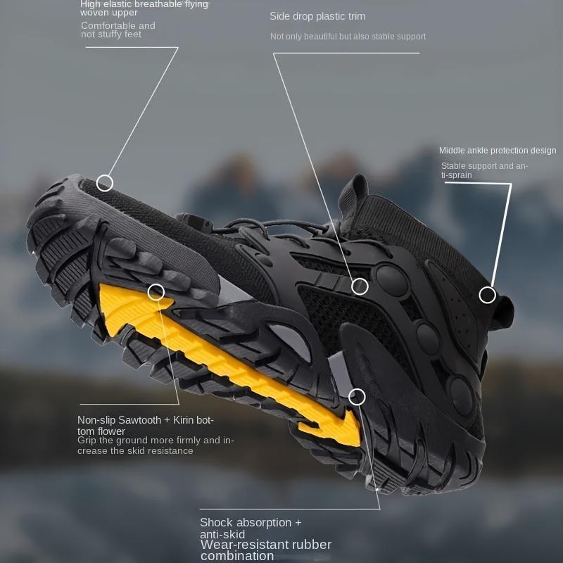 Lightweight Breathable High Top Water Shoes: Quick Dry, Non-Slip for Outdoor Sports & Adventure