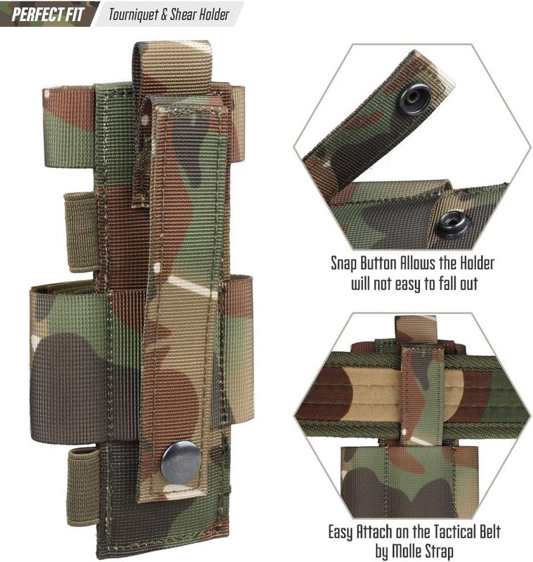 Molle Tourniquet Holder, 1000D TQ Pouch Tourniquet Pouch Tactical Trauma Ifak Pouch Tourniquet Holster