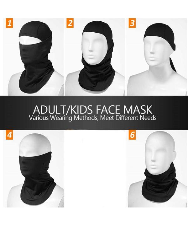 Unisex Solid Color Balaclava Face Mask,  UV Protection Skiing & cycling Mask for Men & Women, Windproof Accessories for Outdoor Sports Use