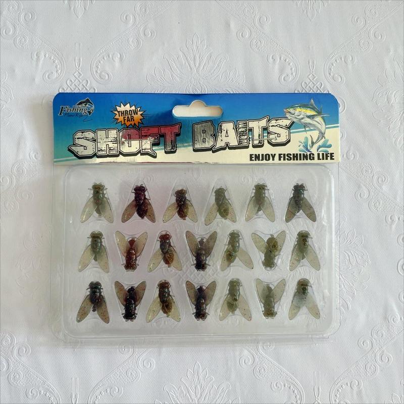 Artificial Fishing Lure, 20pcs box Realistic Fake Fishing Bait, Fishing Accessories for Outdoor Fishing, Fishing Supplies