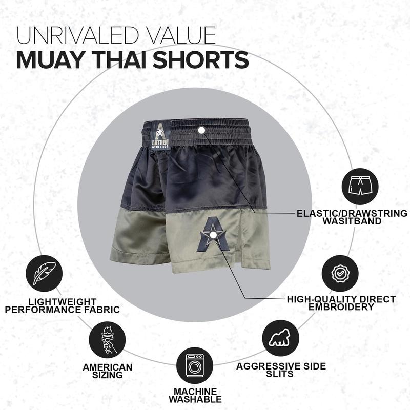 Anthem Athletics Muay Thai Shorts - Kickboxing Short Boxing Trunks for Men & Women - 50 50 Classic Infinity Resolute