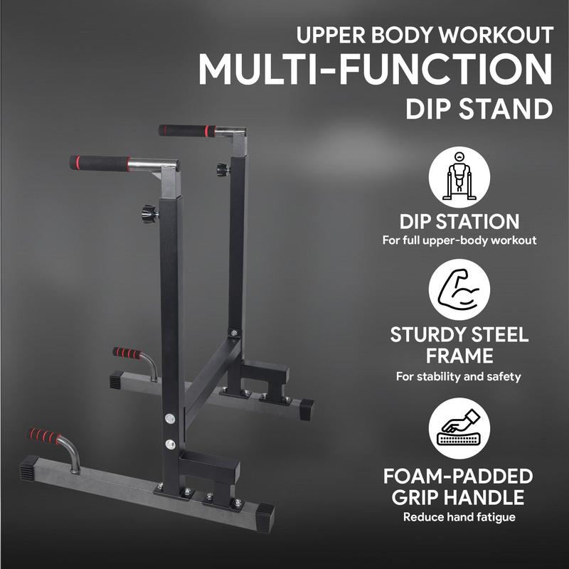 BalanceFrom Multi-Function Home Gym Exercise Dip Stand, 500lb Capacity, Black